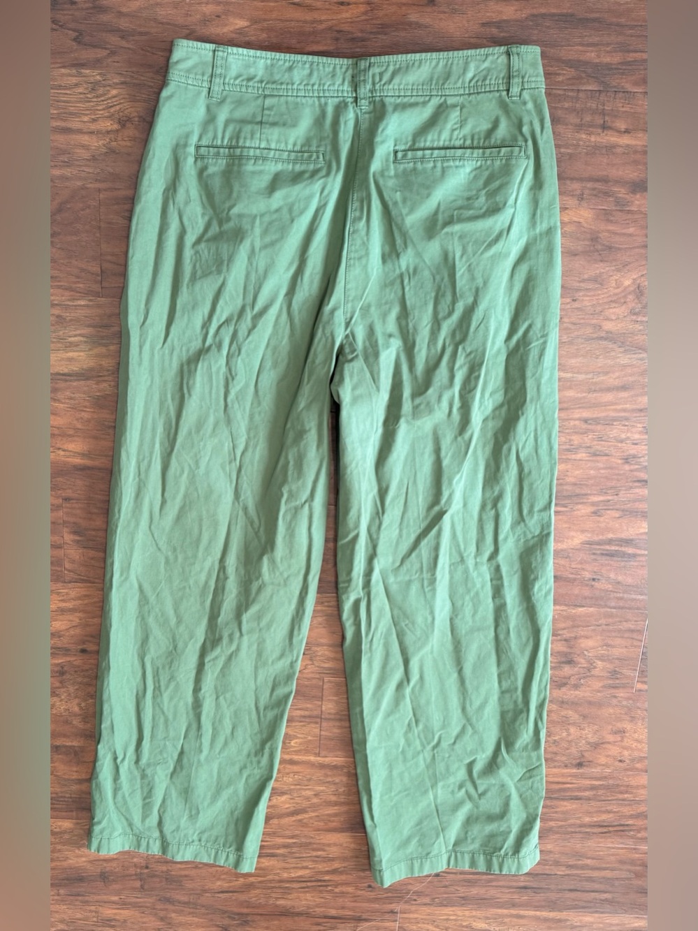 J.Crew Pleated Wide Leg Chinos Pants Button-Front High Rise Cotton Relaxed Sz 10 - Picture 2 of 10